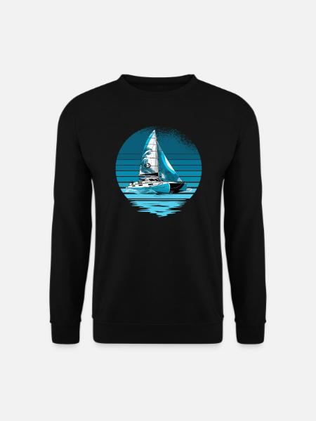 Catamaran voilier voilier voile marin - Sweat-shirt Unisexe - noir