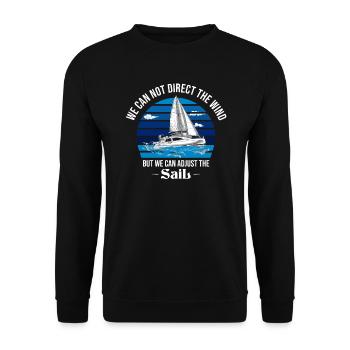 Segler Segelboot Segelschiff Segelyacht - Unisex Pullover - Schwarz - Vorne - Alina (178cm) & Michal (187cm)