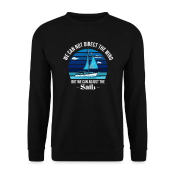 Segler Segelboot Zubehör Segelschiff - Unisex Pullover - Schwarz - Vorne - Alina (178cm) & Michal (187cm)