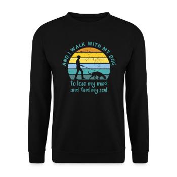 Dog Dog Owner Accessories Dog Lover Funny - Unisex Sweatshirt - black - Front - Alina (178cm) & Michal (187cm)