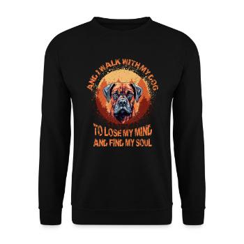 Boxer chien race chien propriétaire dictons drôles - Sweat-shirt Unisexe - noir - Devant - Alina (178cm) & Michal (187cm)