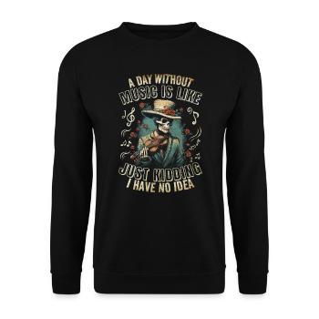 Violoniste-Musicien Violons Instruments de musique Violoniste - Sweat-shirt Unisexe - noir - Devant - Alina (178cm) & Michal (187cm)