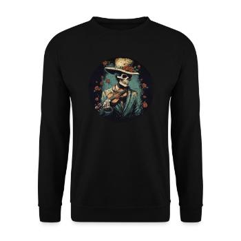 Violinist-Musiker Geigen Country-Musik-Instrument - Unisex Pullover - Schwarz - Vorne - Alina (178cm) & Michal (187cm)