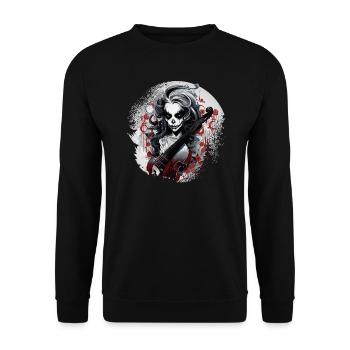 Cello player, cellist-musician, collo music - Unisex Sweatshirt - black - Front - Alina (178cm) & Michal (187cm)
