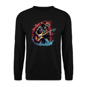 Gitarristen Akustik-Gitarre Country-Musik - Unisex Pullover - Schwarz - Vorne - Alina (178cm) & Michal (187cm)