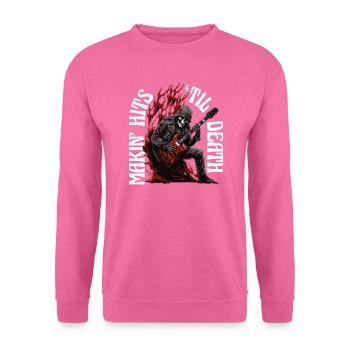 Gitarristen E-Gitarren lustige Sprüche - Unisex Pullover - Pink - Vorne