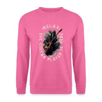 Gitarristen E-Gitarren lustige Sprüche - Unisex Pullover - Pink - Vorne