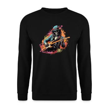 Gitarristen Akustik-Gitarre Country-Musik - Unisex Pullover - Schwarz - Vorne - Alina (178cm) & Michal (187cm)