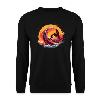 Wingfoil Surfer Wingfoiling Boards Hydrofoil - Unisex Sweatshirt - black - Front - Alina (178cm) & Michal (187cm)