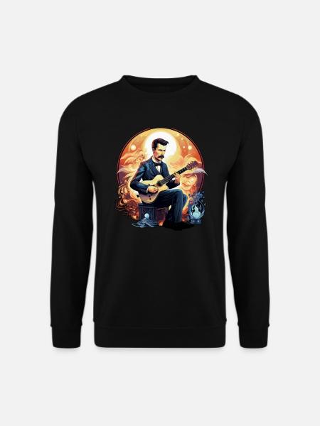 Gitarren E-Gitarren-Saiten E-Gitarre Musiker - Unisex Pullover - Schwarz