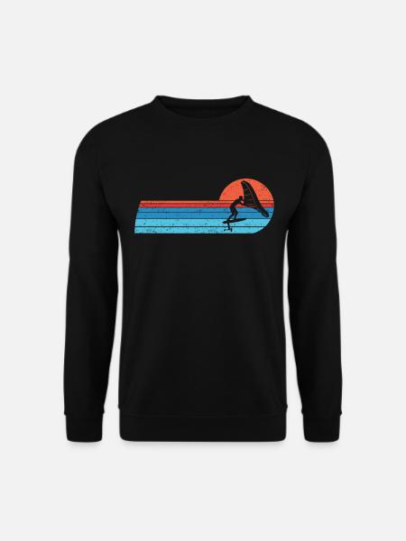 Wingfoil-Surfer Wingfoiling Hydrofoil Vintage - Unisex Pullover - Schwarz