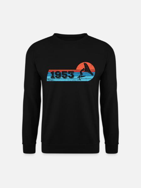 Wingfoil-Surfer Geburtstag Jahrgang 1953 geboren - Unisex Pullover - Schwarz