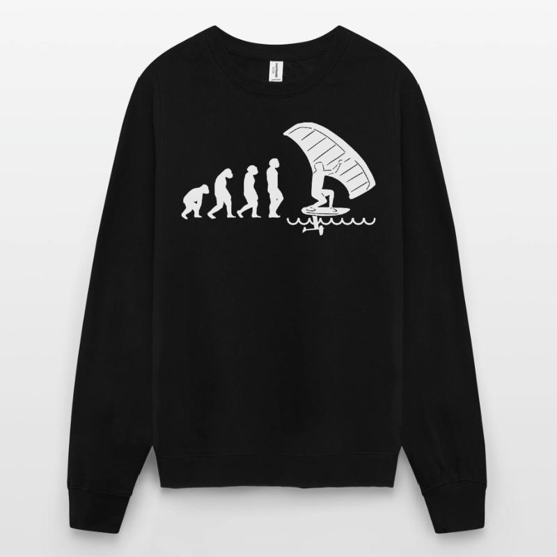 Wingfoil Surfer Wingfoiling Hydrofoil Evolution Unisex Sweatshirt
