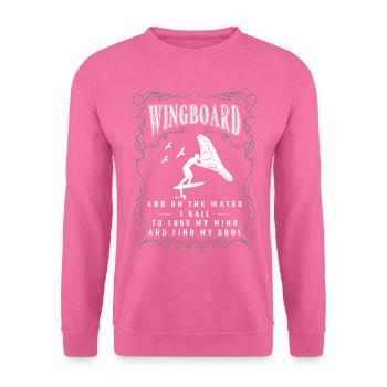 Wingfoil-Surfer Wingfoiling-Board Kitefoil Sprüche - Unisex Pullover - Pink - Vorne