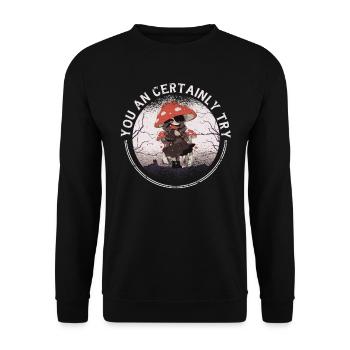 champignons, cueilleurs de champignons, champignons, producteurs, champignons drôles - Sweat-shirt Unisexe - noir - Devant - Alina (178cm) & Michal (187cm)