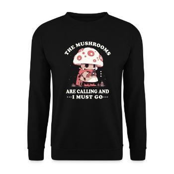 champignons, cueilleurs de champignons, champignons, producteurs, champignons drôles - Sweat-shirt Unisexe - noir - Devant - Alina (178cm) & Michal (187cm)