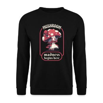 Champignons Cueilleur de champignons RPG-Occulte-Gothique champignons champignons - Sweat-shirt Unisexe - noir - Devant - Alina (178cm) & Michal (187cm)