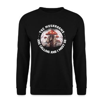 Champignons Cueilleur de champignons RPG-Occulte-Gothique champignons champignons - Sweat-shirt Unisexe - noir - Devant - Alina (178cm) & Michal (187cm)