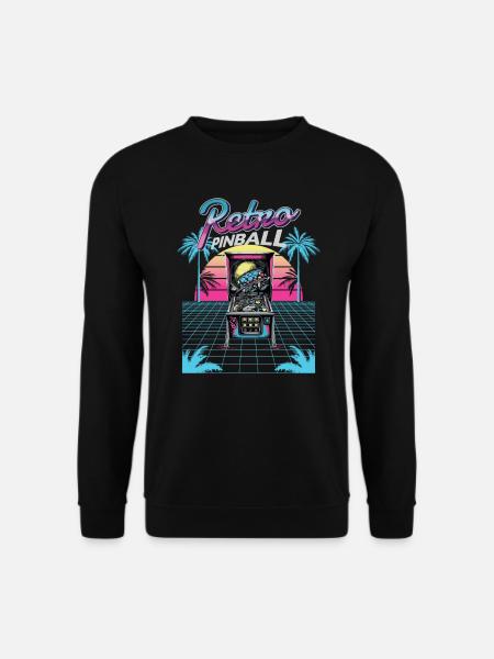 Pinball Flipperautomat Arcade Gamer Retro-Pinball - Unisex Pullover - Schwarz