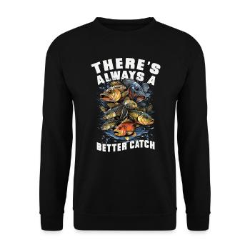 Angler Kayak Fishing Boat Funny Sayings - Unisex Sweatshirt - black - Front - Alina (178cm) & Michal (187cm)