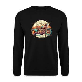 Trike Trike Rider Moteur Trike Funny Trike Bike - Sweat-shirt Unisexe - noir - Devant - Alina (178cm) & Michal (187cm)