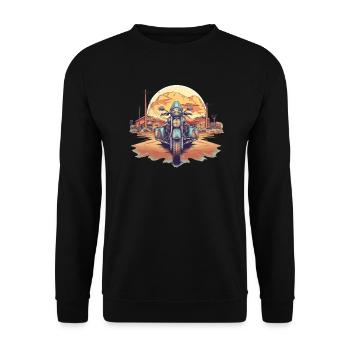 Trike Trike Rider Moteur Trike Vintage Trike Bike - Sweat-shirt Unisexe - noir - Devant - Alina (178cm) & Michal (187cm)