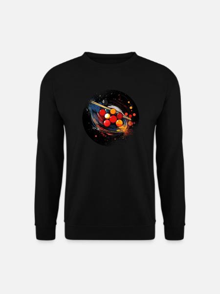 Snooker game Snooker-tisch Snookerkugeln Vintage - Unisex Pullover - Schwarz