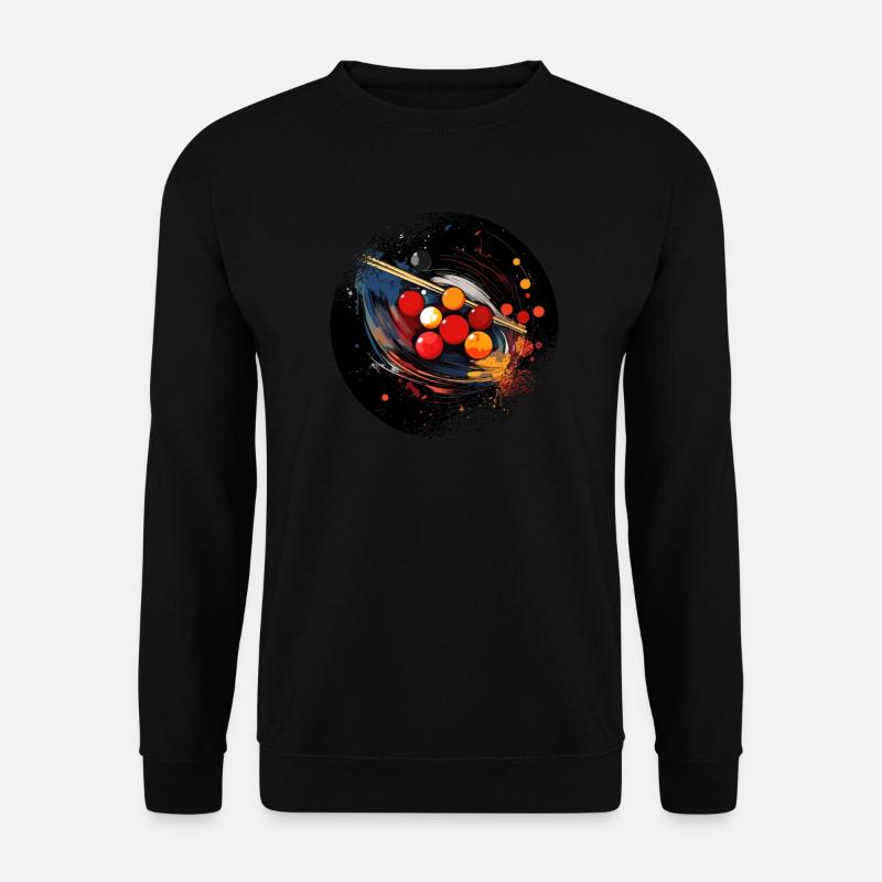 Snooker game Snooker-tisch Snookerkugeln Vintage - Unisex Pullover - Schwarz