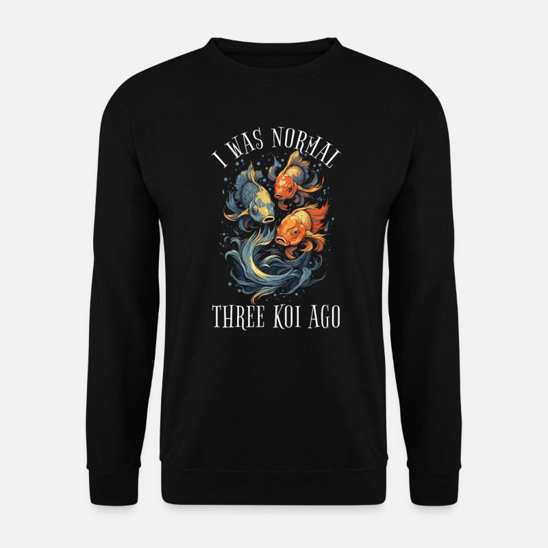 Koi Fische Kois-Karpfen Koi Garten-Teich lustige - Unisex Pullover - Schwarz