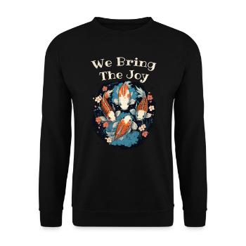 Koi Fish Koi Carp Koi Garden Pond Funny - Unisex Sweatshirt - black - Front - Alina (178cm) & Michal (187cm)