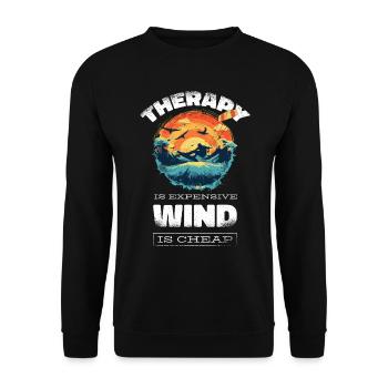Kitesurf Kiteboard Kitesurfen Kite-Surf lustiges - Unisex Pullover - Schwarz - Vorne - Alina (178cm) & Michal (187cm)