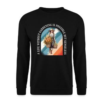 Gärtner Gartenpflanze Landschaftsgärtner Floristin - Unisex Pullover - Schwarz - Vorne - Alina (178cm) & Michal (187cm)