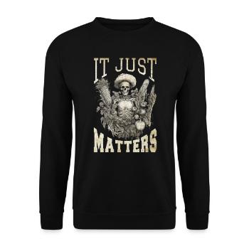 Jardinier jardin plante paysanne dictons Vintage - Sweat-shirt Unisexe - noir - Devant - Alina (178cm) & Michal (187cm)