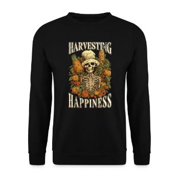 Jardinier jardin plante paysanne dictons Vintage - Sweat-shirt Unisexe - noir - Devant - Alina (178cm) & Michal (187cm)