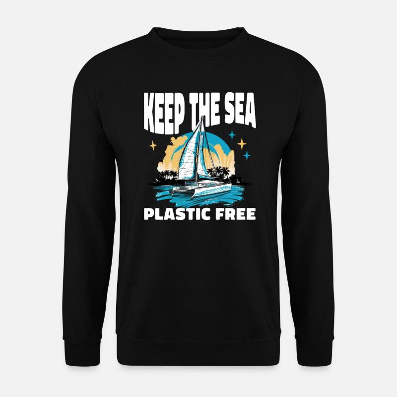 Catamaran-Boot Segelboot Segeln Segler - Unisex Pullover - Schwarz