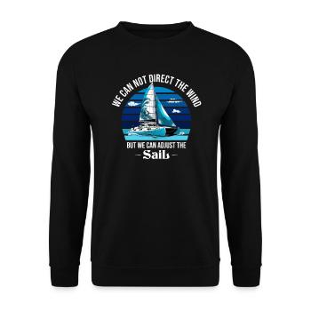 Catamaran-Boot Segelboot Segeln Segler - Unisex Pullover - Schwarz - Vorne - Alina (178cm) & Michal (187cm)
