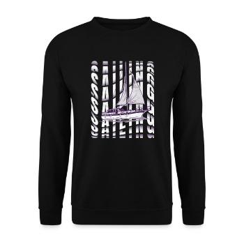 Segler Segelboot Segelschiff Segelyacht - Unisex Pullover - Schwarz - Vorne - Alina (178cm) & Michal (187cm)