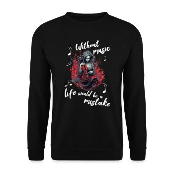 Violoncelliste violoncelliste occulte-gothique dictons drôles - Sweat-shirt Unisexe - noir - Devant - Alina (178cm) & Michal (187cm)