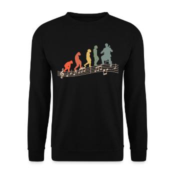 Violoncelliste Musicien Collo Music Vintage - Sweat-shirt Unisexe - noir - Devant - Alina (178cm) & Michal (187cm)
