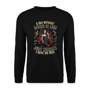 Violoncelliste Musicien Musique Dictons Drôles - Sweat-shirt Unisexe - noir - Devant - Alina (178cm) & Michal (187cm)
