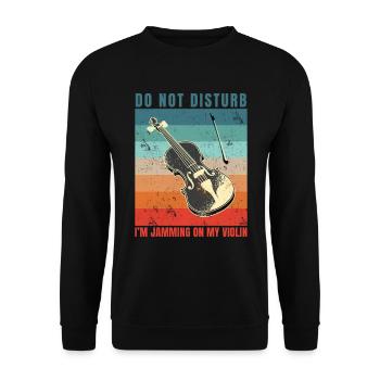 Violoniste-Musicien Violons Instruments de musique Violoniste - Sweat-shirt Unisexe - noir - Devant - Alina (178cm) & Michal (187cm)