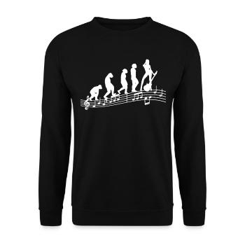 Gitarristen E-Gitarren Akustik-Gitarre Damen - Unisex Pullover - Schwarz - Vorne - Alina (178cm) & Michal (187cm)