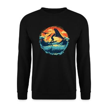 Wingfoil Surfer Planches de Wingfoil Hydrofoil - Sweat-shirt Unisexe - noir - Devant - Alina (178cm) & Michal (187cm)