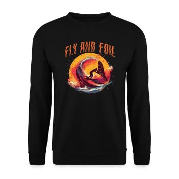 Wingfoil Surfer Wingfoil Accessoires de planche de wingfoil - Sweat-shirt Unisexe - noir - Devant - Alina (178cm) & Michal (187cm)