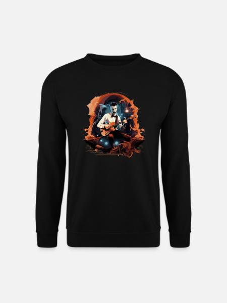 Gitarren E-Gitarren-Saiten E-Gitarre Musiker - Unisex Pullover - Schwarz