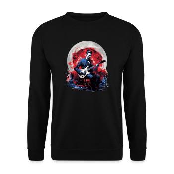 Gitarren E-Gitarren-Saiten E-Gitarre Musiker - Unisex Pullover - Schwarz - Vorne - Alina (178cm) & Michal (187cm)