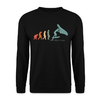 Planche de wingfoil Surfer Wingfoil Vintage - Sweat-shirt Unisexe - noir - Devant - Alina (178cm) & Michal (187cm)