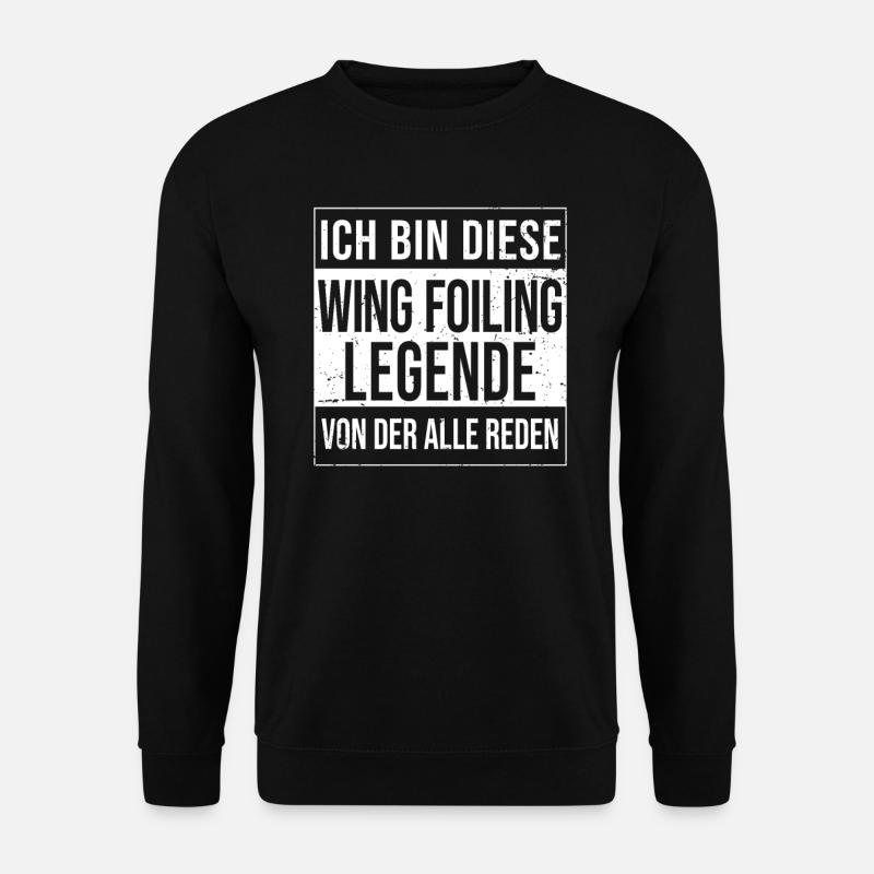 Wingfoil-Surfer Wingfoiling Hydrofoil Kitefoil - Unisex Pullover - Schwarz