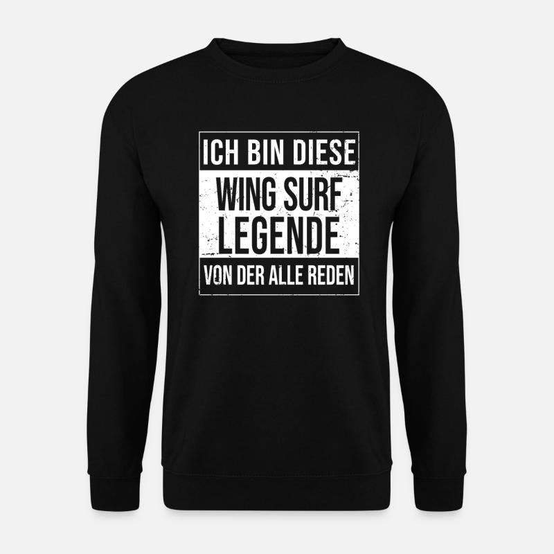 Wingfoil-Surfer Wingfoiling Hydrofoil Kitefoil - Unisex Pullover - Schwarz