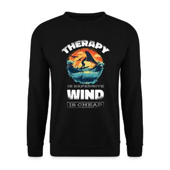 Wingfoil-Surfer Wingfoiling Zubehör Wing-Foiling - Unisex Pullover - Schwarz - Vorne - Alina (178cm) & Michal (187cm)